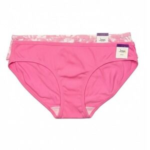 Jenni Intimates Women 2 Pack Bikini Panties Pink Stiletto Tie Dye Pink, Size XXL